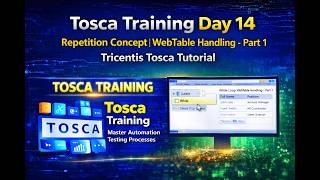 Tosca Training Day 14 | Repetition Concept | WebTable Handling – Part 1 | While Loop Example