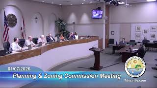 Planning and Zoning Commission Meeting - 1/7/2026 - 6:00 p.m.