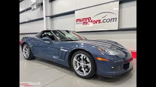 2012 Corvette SOLDSOLDSOLDGrandSport3LT GlassRoof NPP NAV MEM HUD Supersonic Blue Auto with 38k kms!