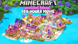 I Spent 100 Hours Building a Modded Fantasy TOWN in Minecraft! | *Full Movie*