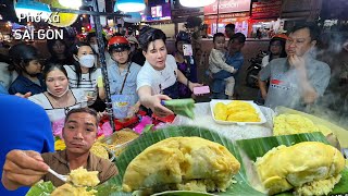 Quá độc đáo gói xôi SẦU RIÊNG 120K, 100K ĐẮT NHƯ TÔM TƯƠI khách vây kín hơn tháng nay ở vỉa hè SG