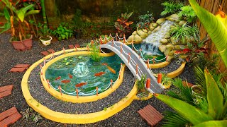 Easy to DIY waterfall aquarium for your garden corner | Creative ideas