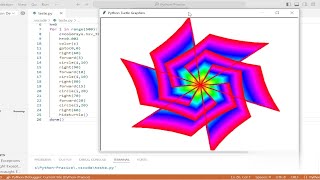 Create Amazing Spiral Animation Using Python Turtle #trending #python #coding