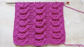 Pretty Relief Knitting Stitch Pattern for Cardigan/Sweater/Blanket