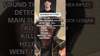 WWE MURDER MYSTERY