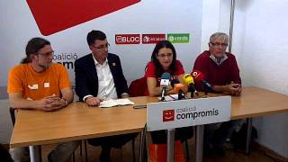 Compromís reivindica el dret a la llibertat d'expressió per al moviment per la Democràcia Real.