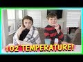 24 HOURS OF BEING SICK with 102 Temperature🤒 | We Are The Davises