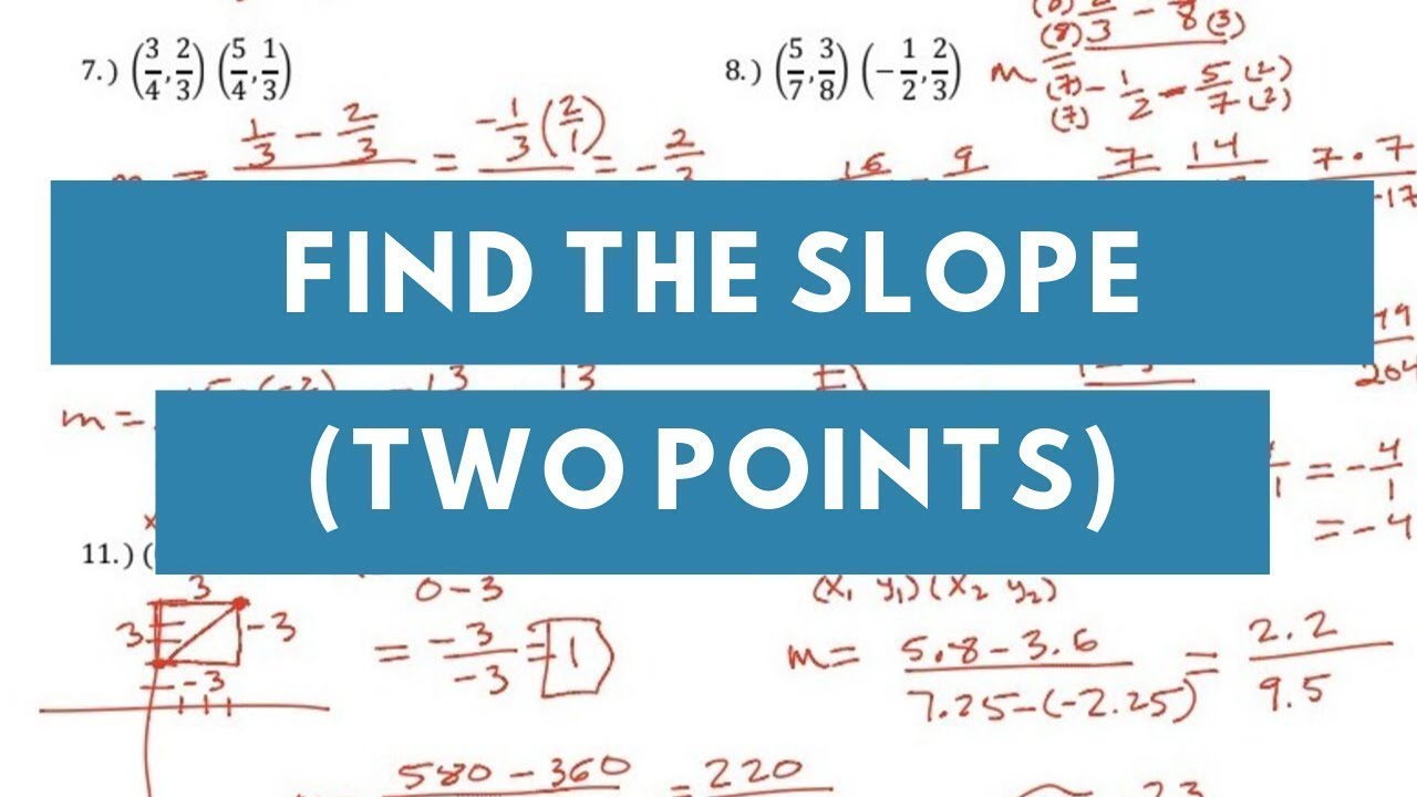 Find The Slope Between Two Points | 12 Examples | Free Math Videos ...