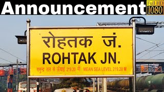 Announcement at Rohtak Junction Railway Station [ROK] : Part 1 | New Voice