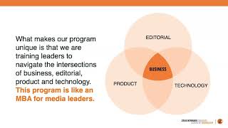 Executive Program in News Innovation and Leadership Info Session, March 18