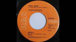 Paul Anka - Happy (45 RPM Play)