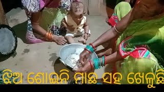 ରାତିରେ ମାଛ ଆସିଲା ମୋ ଝିଅ ଖେଳୁଛି ମାଛ ସହ