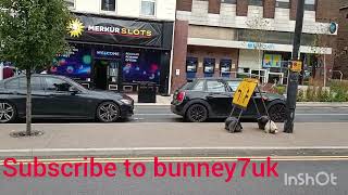 walking around Dunstable town centre in the UK