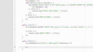 Use SQLite In A NativeScript Angular 2 Mobile App