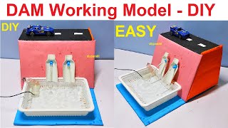 dam working model for science exhibition using cardboard and waste materials | DIY pandit