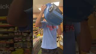 Filling Up A Bucket  Of Slurpee From 7/11…😂