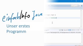 01 Our first program - Introduction to Java and Eclipse