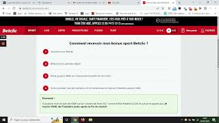comment avoir 100 euros offerts sur betclic ( Paris sportifs)