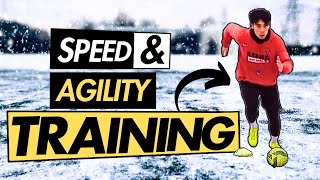 Speed and Agility Session in the SNOW | Solo training for FOOTBALLERS