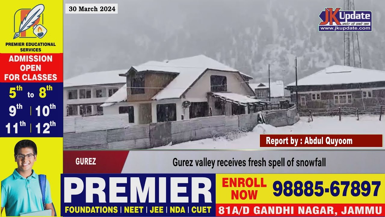 Gurez Valley Receives Fresh Spell Of Snowfall - YouTube