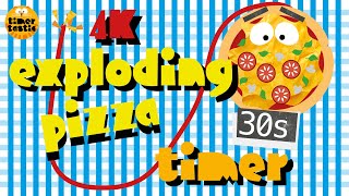 4K EXPLODING Pizza Timer Bomb! ๐๐ฃ | 30 Second Fun Countdown for Kids