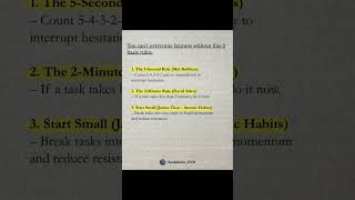 How to overcome Laziness(2 min rule!)#success#successmindset #staymotivate#stayfocused #quote#shorts