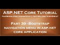 Bootstrap navigation menu in asp net core application