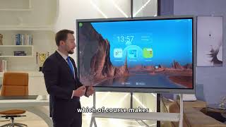 Smart Board Collaboration Hub,JYXOIHUB 65 Inch 4K Digital Electronic Whiteboard Built in Dual System