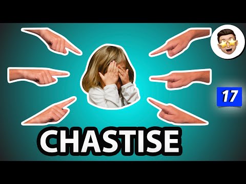 What sentence uses the word chastised correctly?