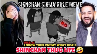 SHINCHAN SIGMA RULE MEMES HINDI | Shinchan sigma rule meme compilation Reaction