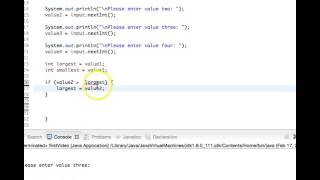 Simple java program (Smallest & Largest values)