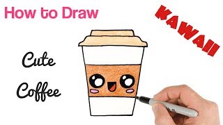 How to Draw a Cute Coffee Drink Super Easy