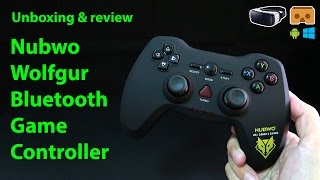 Unboxing & review Nubwo Wolfgur Bluetooth Game Controller for Android, Gear VR & PC