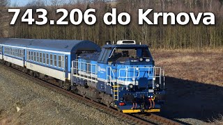 Vláčkaři jsou u toho | 743 206-5 s vozy do KOS Krnov! (3. 2. 2025)