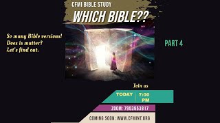 Which Bible [Part 4] - Practical Application #CFMI