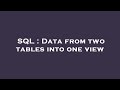 SQL : Data from two tables into one view