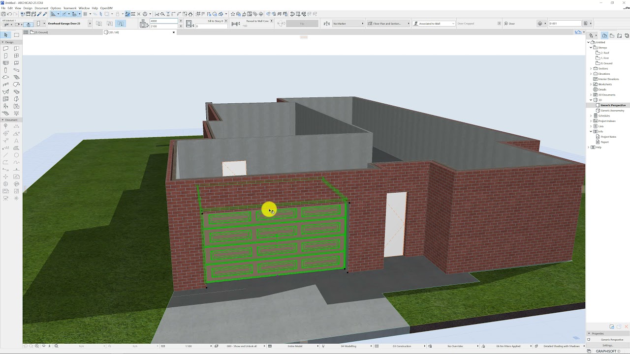 Archicad 25 2 Walls Doors Windows 4k Youtube