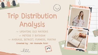 Trip Distribution Analysis - Updating OD Matriks 2 Batasan #Average#Detroit#Furness#Fratar