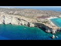 tripiti beach from above. gavdos island. greece