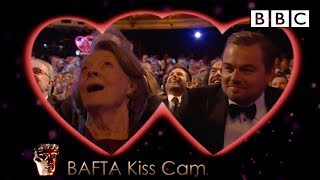 Leonardo DiCaprio and Dame Maggie Smith on Kiss Cam | The British Academy Film Awards 2016 - BBC