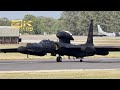 (4K) Lockheed U-2S United States Air Force USAF 80-1079 arrival RAF Fairford RIAT 2023 Airshow