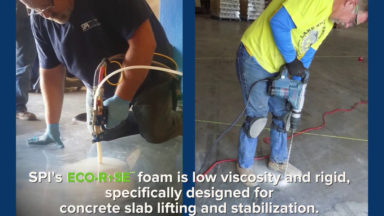 Slab Lifting With SPI's ECO-RISE Polyurethane Foam - YouTube