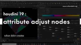 Houdini 19 : attribute adust nodes