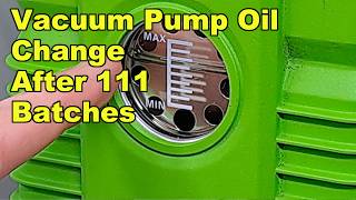 Vacuum Pump Oil Change After 111 Freeze Drying Batches