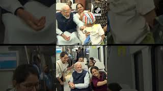 PM Modi takes metro ride to ‘YashoBhoomi Dwarka Sector 25’, co-passengers click selfies with him