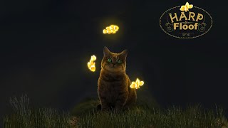 Therapy Music for Cats | Peaceful Harp Music & Cat Purring for Anxiety Relief