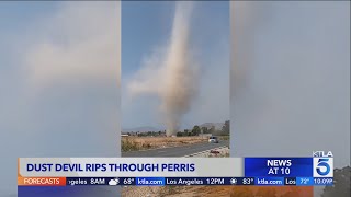 Dust devil rips through Perris