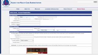AHCA Portal Registration