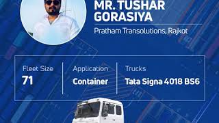 #VoiceOfSuccess | Mr. Tushar Gorasiya, heading Pratham Transolutions | Tata Motors M\u0026HCV BS6 Fleet