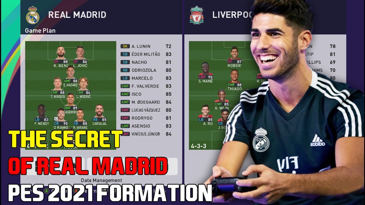 THE BEST FORMATION AND TACTICS REAL MADRID PES 2021 - YouTube